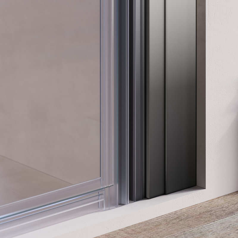 29.5'' - 31'' W x 72'' H Pivot Frameless Shower Door with Clear Tempered Glass