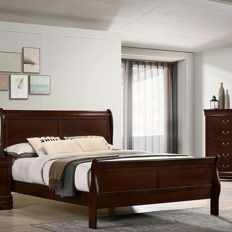 Allard Wood Bed, Twin, Cherry