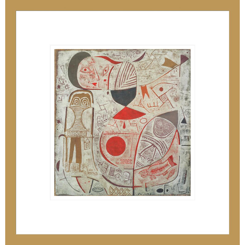 Feuille imprimée avec photo par Paul Klee - Estampe numérique encadrée, 14,38 po H x 13,75 po L