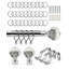 Ehrlich Chrome Curtain Track/Rail-1339068361