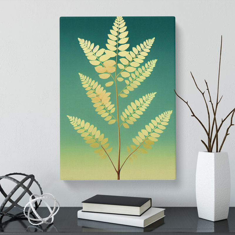 Loughguile Fern Leaf Single - Wrapped Canvas, 60cm H x 40cm W x 3cm D