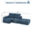 Canapé modulaire rembourré 108 po Barden-649271504
