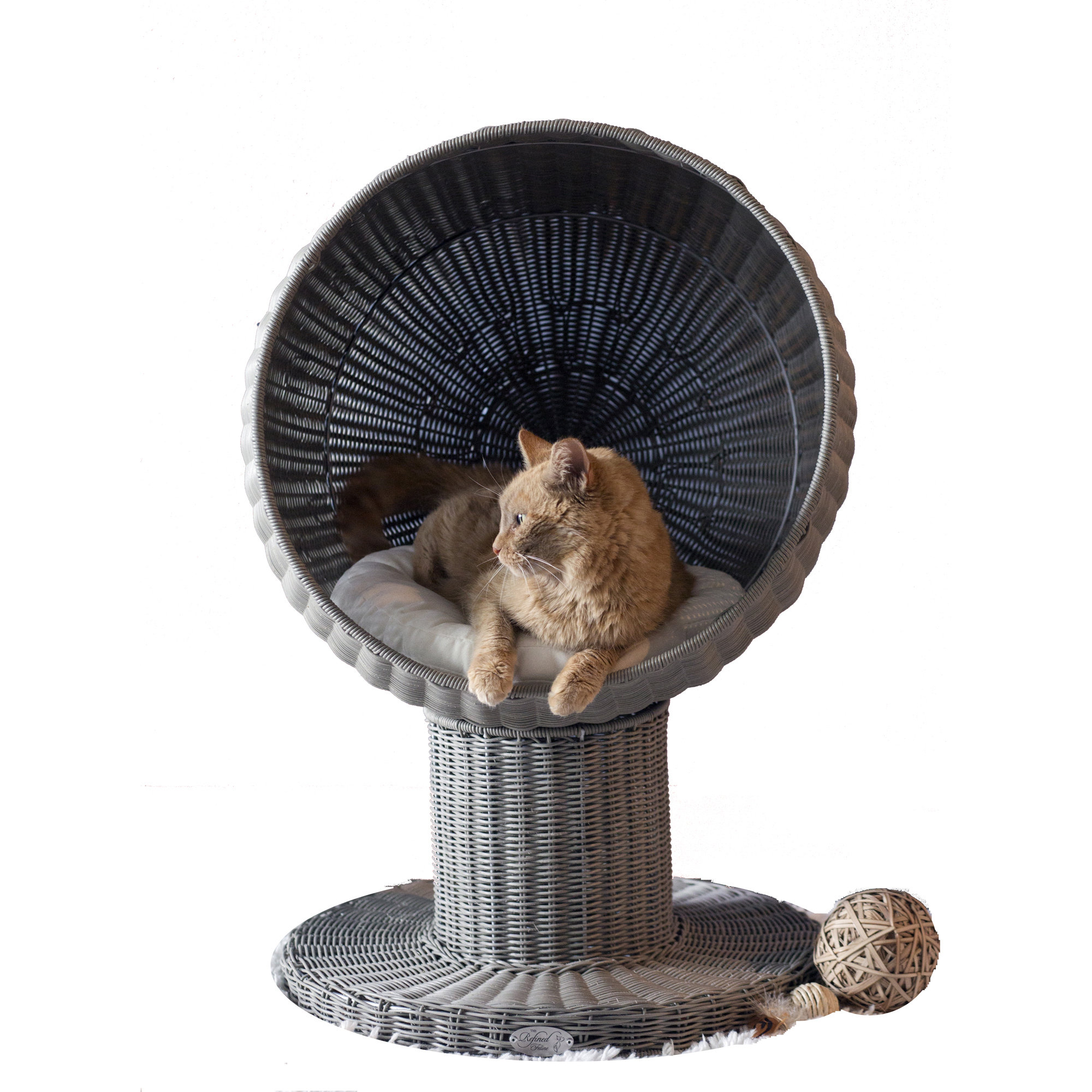 The Refined Feline Kitty Ball Hooded Cat Bed & Reviews