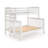 Treva Solid Wood Standard Bunk Beds Twin over Full, 4 Step Ladder, White-1261787546-1234733285