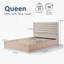 Structure de lit plateforme en bois avec tête de lit tapissier Boucle