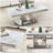 Modern Marble Coffee Table, 46.85" Rectangular Faux Marble, Luxury Mirrored Round Hollow Stainless Steel Base, Cocktail Table, Center Table-1278784171-1278784170