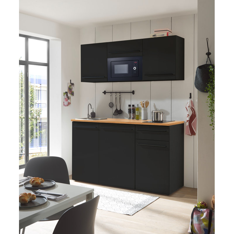 Küchenschrank-Set Niayla, Matte black