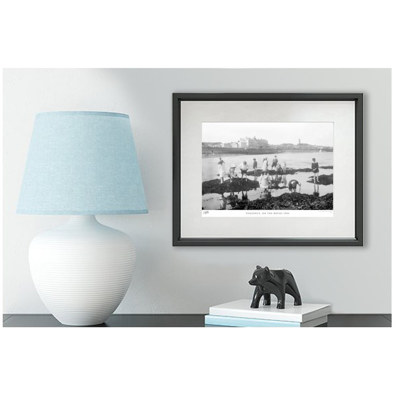Penzance, On The Rocks 1906 - Single Picture Frame Print, 45cm H x 60cm W x 2.3cm D