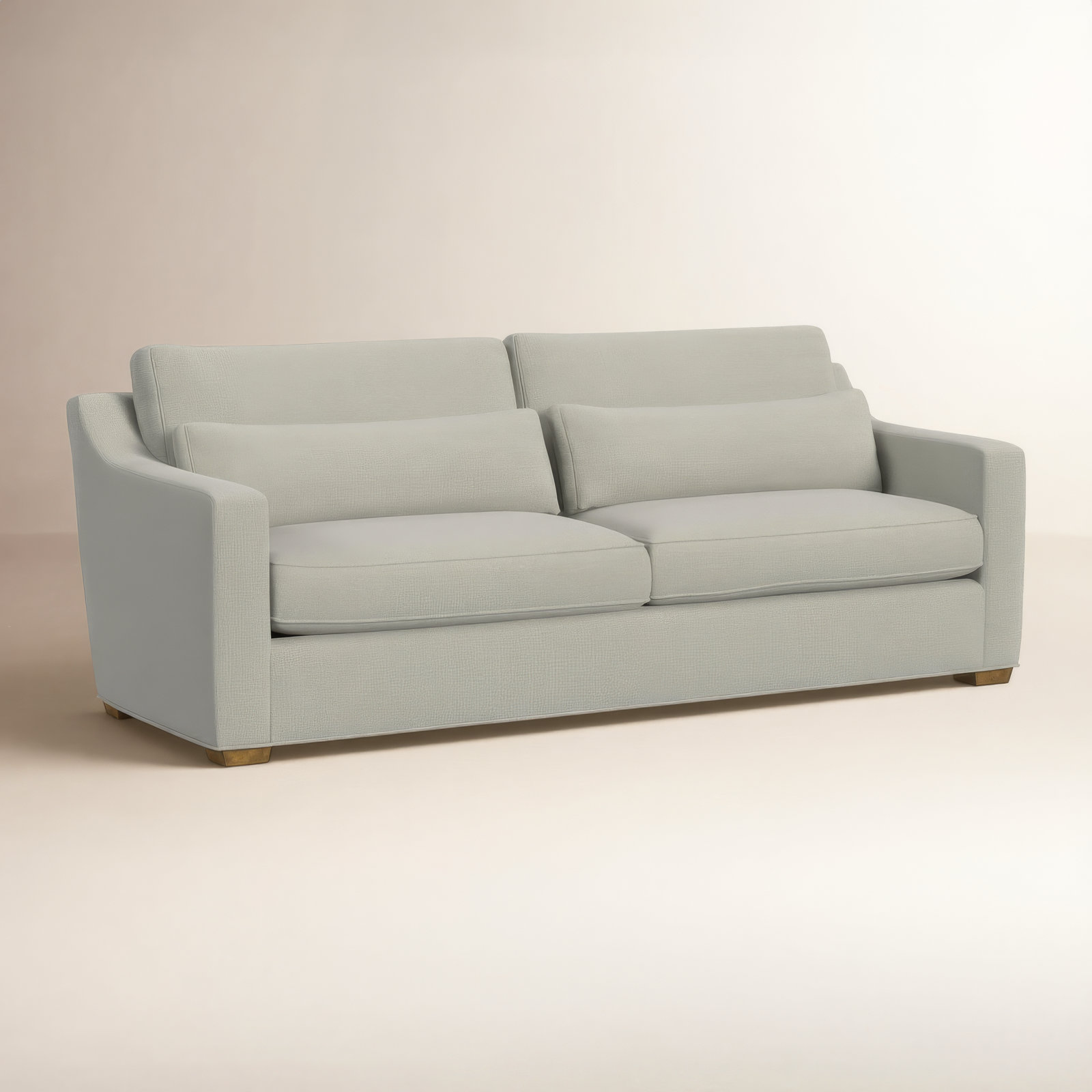 Emmit Two Seat Upholstered Sofa, Gray