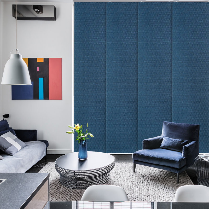 Store vertical semi-diaphane Sharmaine Elements, Saphire