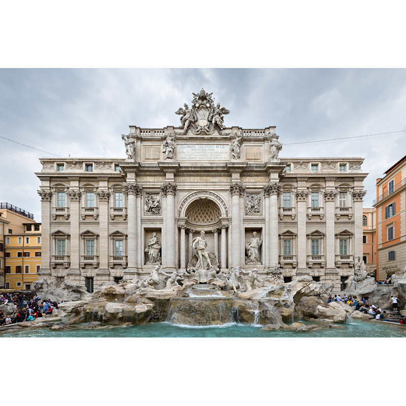 Fontaine de Trevi, Rome, Italie, H 16 po x l 24 po