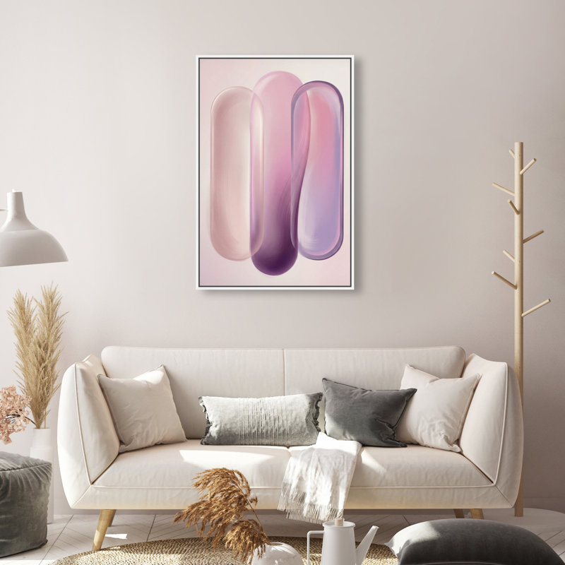 Berry Layers Print by Oliver Gal, 31"H x 21"W, White Floater Frame