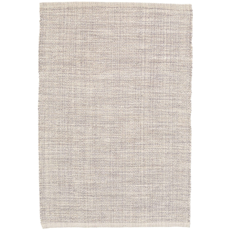 Marled Grey Handwoven Cotton Rug, Rectangle 3' x 5'