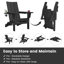 Chaise Adirondack pliante Wolak avec porte-gobelet-762678910