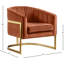 Fauteuil demi-tonneau en velours 30 po Carter-774457189