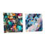 Culton - Ensemble de 2 peintures murales abstraites géométriques en acrylique-103926683