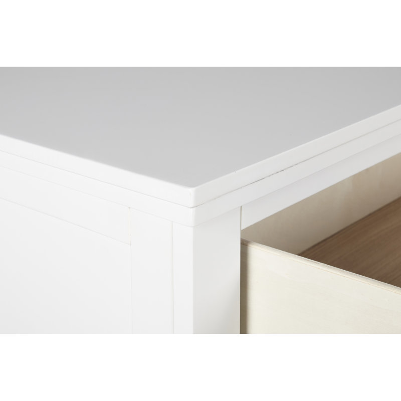 Commode 5 tiroirs Jonnathan, Blanc