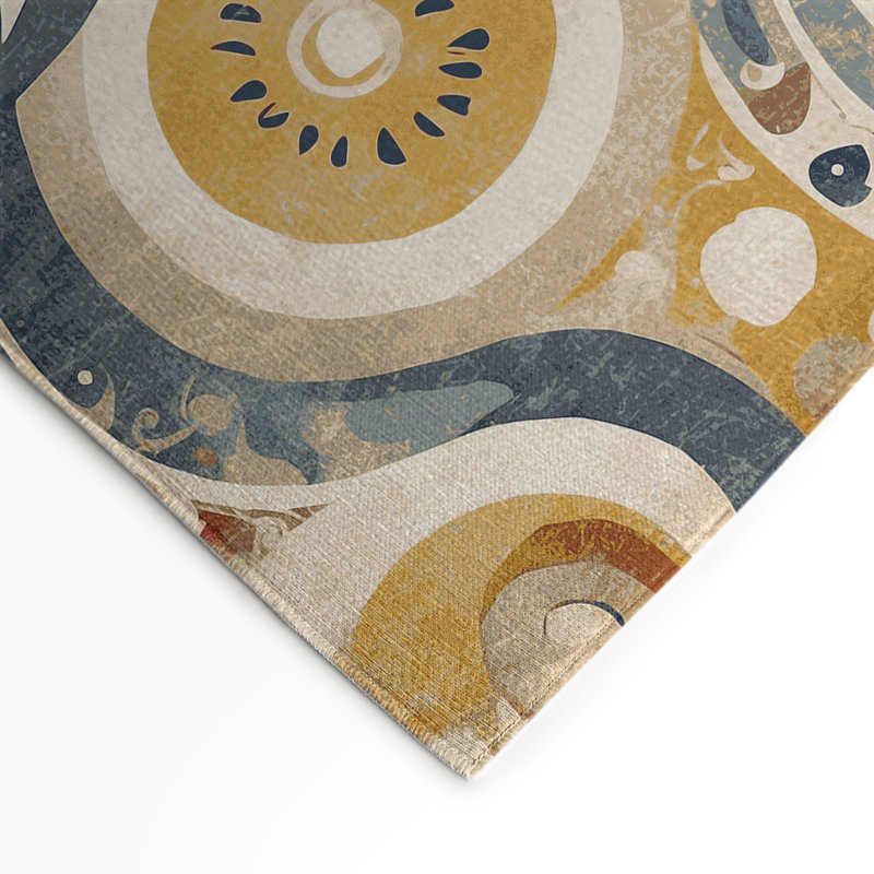 Retro Wiggle Indoor And Outdoor Area Rug, Rectangle 1 pi 6 po x 2 pi 6 po