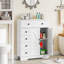 Armoire de rangement Farmhouse avec 2 portes et 4 tiroirs-1071132148