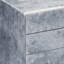 3 classeurs argentés avec détails en faux béton pour bureau de travail en argent, design et rangement fonctionnel