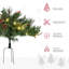 Arbre de Noël artificiel 2 pi avec 69 branches et lumières DEL blanc chaud (2 ensembles)