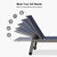 Chaise longue d'extérieur Ebern Designs avec roues faciles à déplacer par un cadre en aluminium gris clair pour la plage-1544170173
