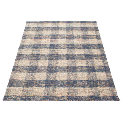 One Of A Kind Palas Denizli Navy Kilim 5'6" x 7'7"Area Rug