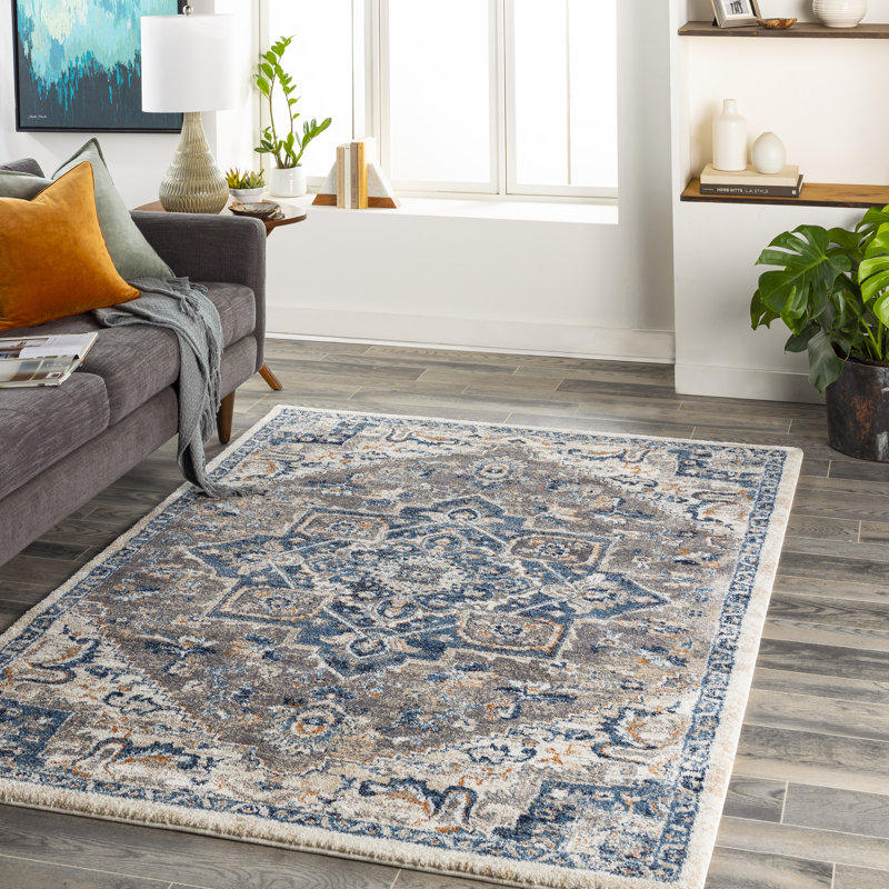 Tapis oriental tissé à la machine Hodder, Rectangle de 2 pi x 3 pi