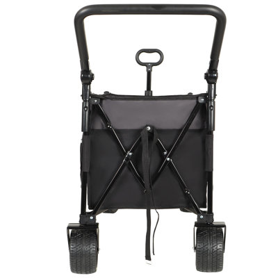 Fourgon polyvalent pliable avec poignée pivotante et roulettes tout-terrain à 360 ° - Conception robuste et réglable, transport à grande capacité, épicerie et utilisation à l'extérieur