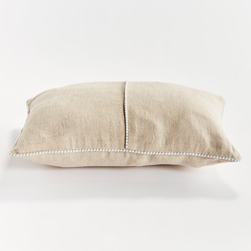 Matteo Linen Pillow Cover & Insert, 14"H x 20"W, Rectangular