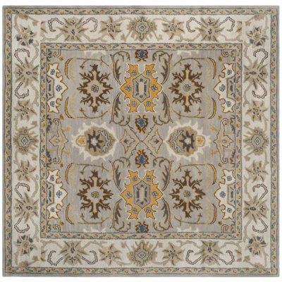 Tapis gris clair / beige en laine touffeté à la main Cranmore