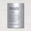  «Mom Définition» par 24 po x 36 po, art mural en métal à lettres et doublé-2004319596