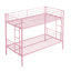 Lit superposé en métal rose sur simple