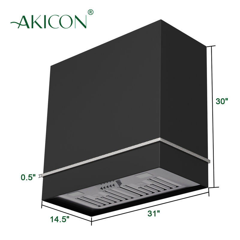 Hotte Akicon 600, Noir / nickel