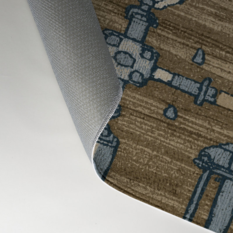 Tapis intérieur et extérieur brun Transport, Rectangle 9 pi x 12 pi