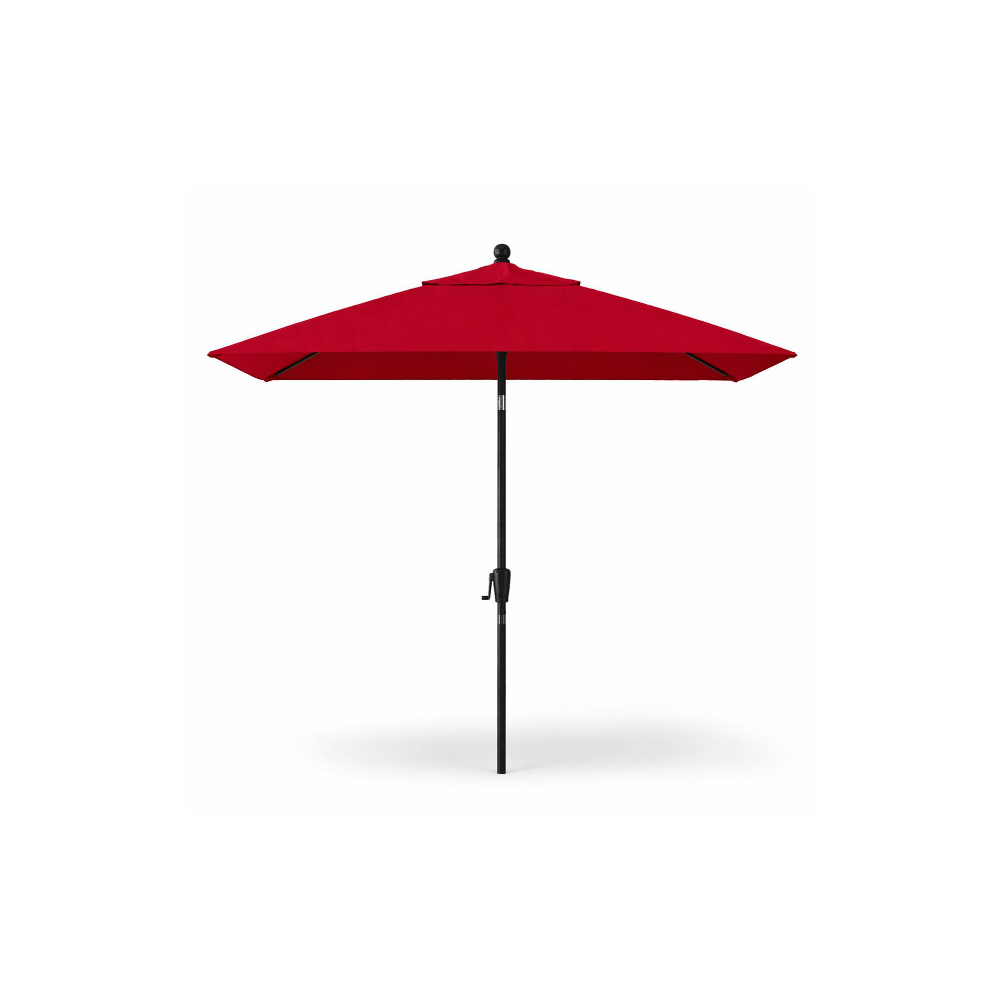 Natalie 103'' Outdoor Umbrella, Starring Gray, Canvas Jockey Red Sunbrella® Canvas