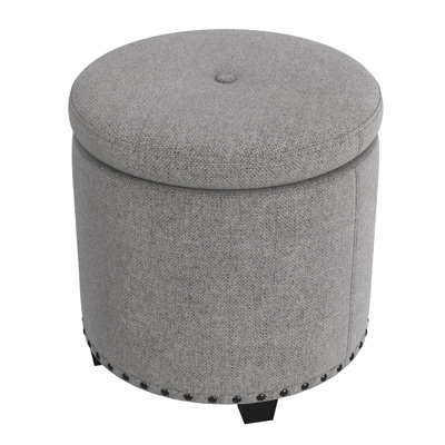 Mayen 19" Wide Round Storage Ottoman