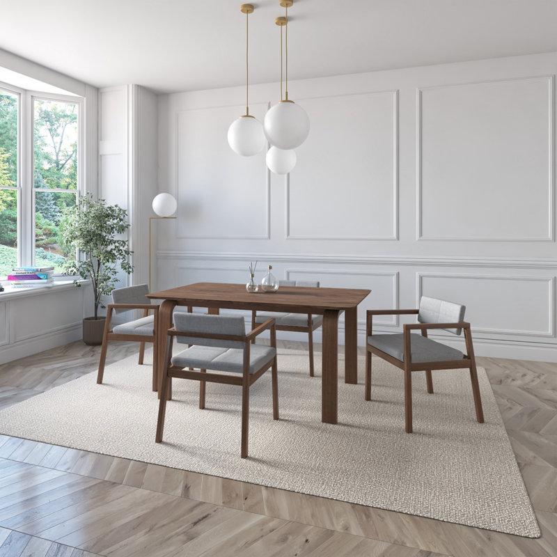 Hindley Princeton Indoor Walnut and Wood Dining Table, Brown