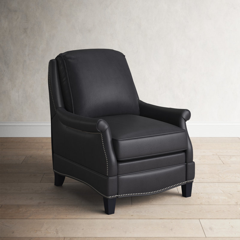 Dunlevy Recliner, Wrenn Grey Split Grain Leather