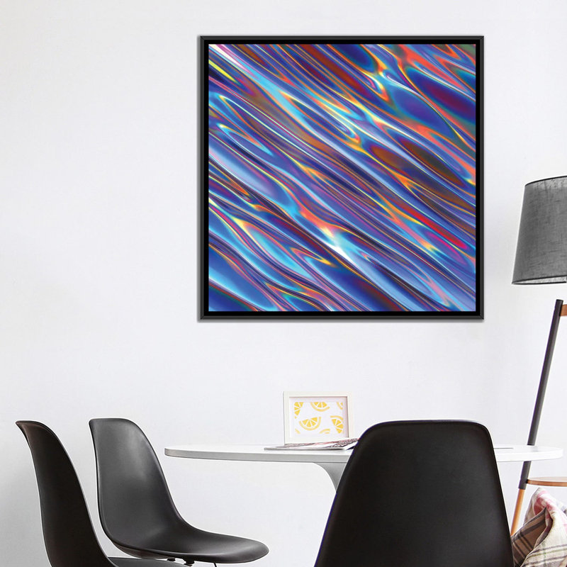 «Iris» par Danny Ivan, impression sur toile tendue, H 18 po x l 18 po x P 1,5 po, Toile encadrée noire, Pas de tapis