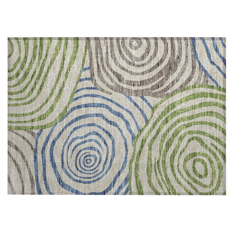 Leis Abstract Indoor Rug, Rectangle 1'8" x 2'6"