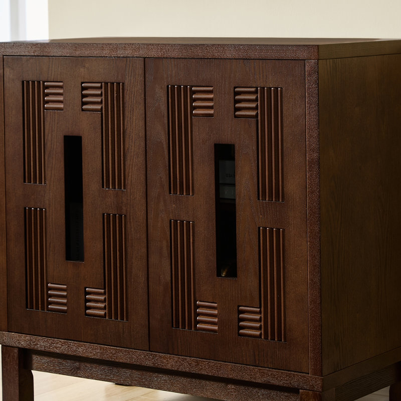 Buffet 31,5 po Mid Century Modern, Noyer