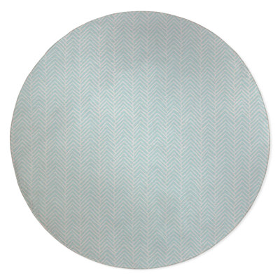 Chevron Block Non-Slip Outdoor Rug