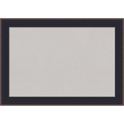 Havana Black Bronze Framed Corkboard, Grey Cork Bulletin Board, Organization Board, Pin Board