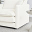 Ensemble de salon modulaire en forme de U avec 2 repose-pieds et repose-pieds réversible, blanc, repose-pieds convertible en éponge, style minimaliste moderne