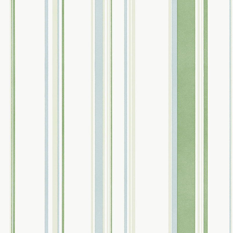 Smart 3 Stripes Casual Stripe Wallpaper Roll, Green