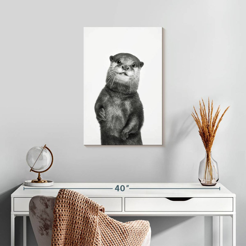 Brampt Monochrome Otter, 24" H x 16" W