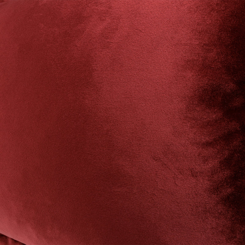Conner Velvet Lumbar Pillow Cover & Insert, Sangria