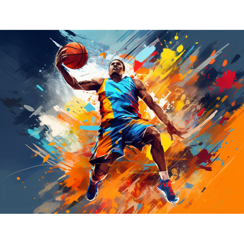 Jeté en molleton Basketball, L 50 po x L 60 po
