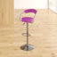 Tabouret de bar contemporain en vinyle réglable en hauteur avec accoudoirs et base en chrome-111236763-19920408-111236762